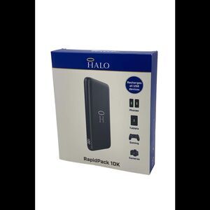 HALO 10,000mAh Quick Charge 20W PD Power Bank Charging Cables Pink